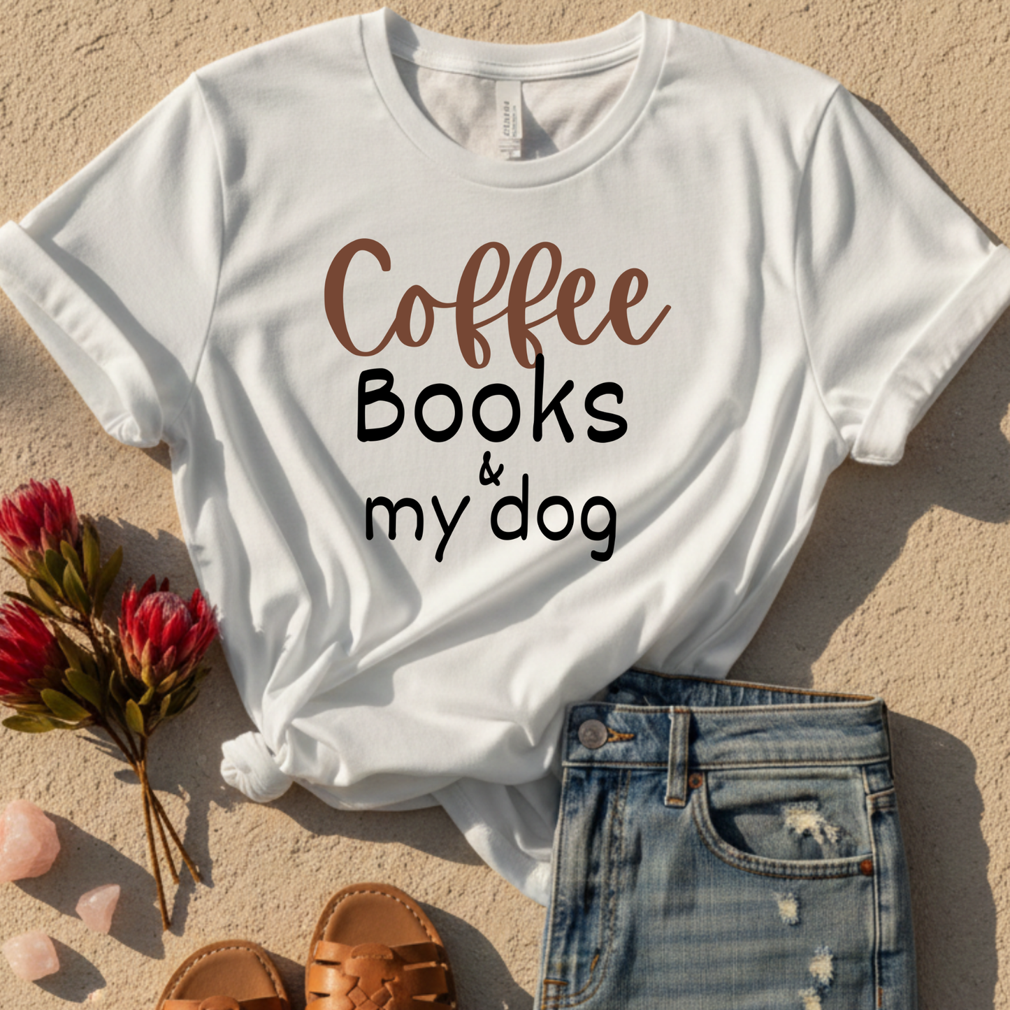 Coffee Books And My Dog T-Shirt
