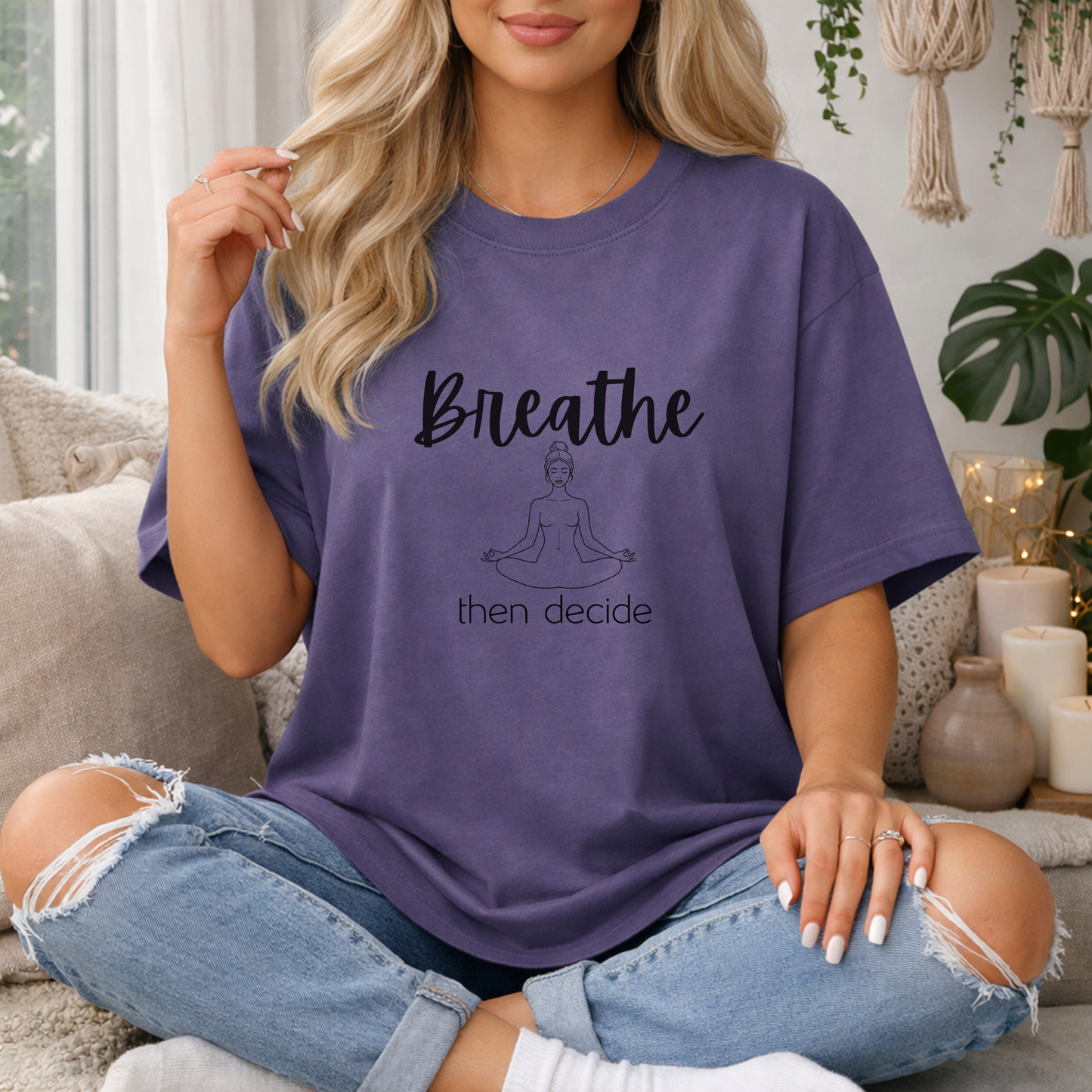 Breathe Then Decide Premium T-shirt