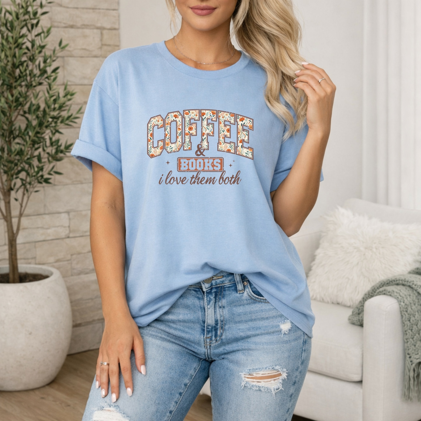 Coffee and Books Premium T Shirt