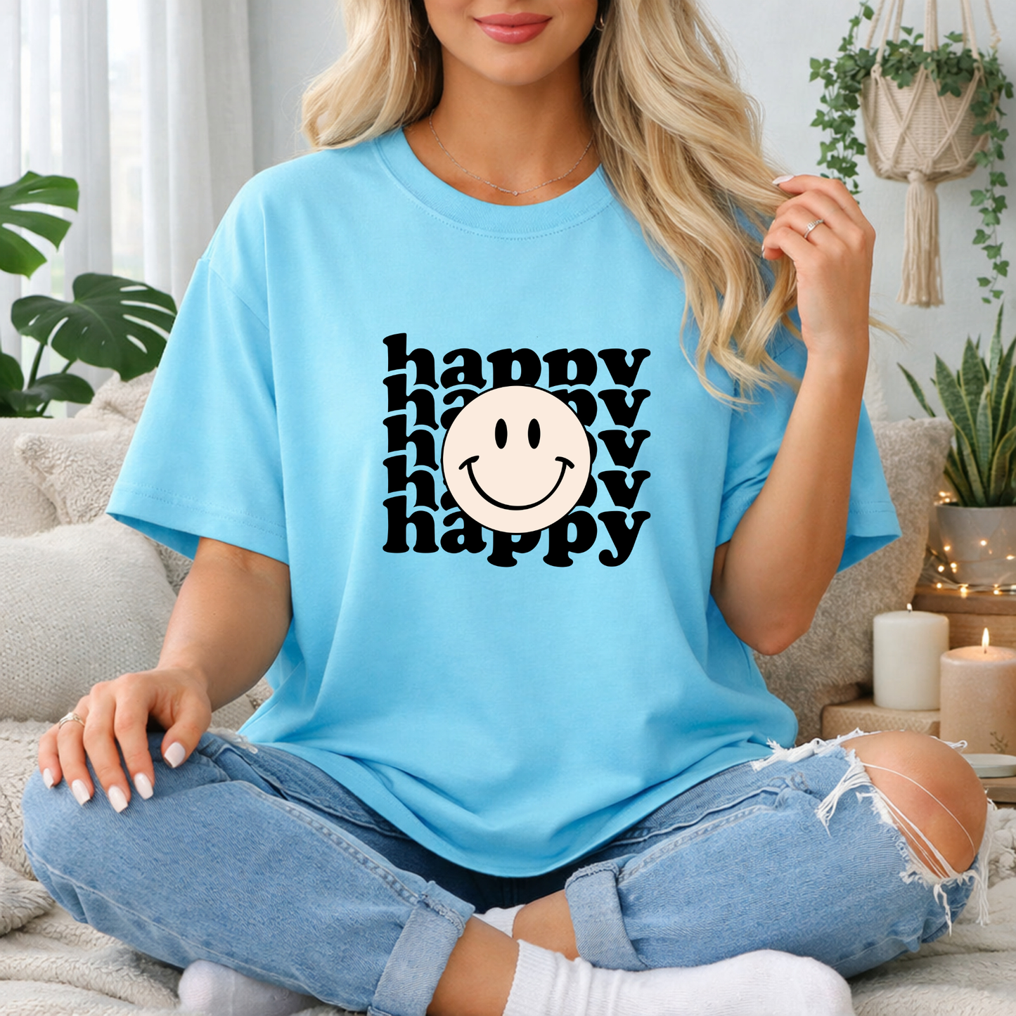 Happy Smiley Premium T Shirt