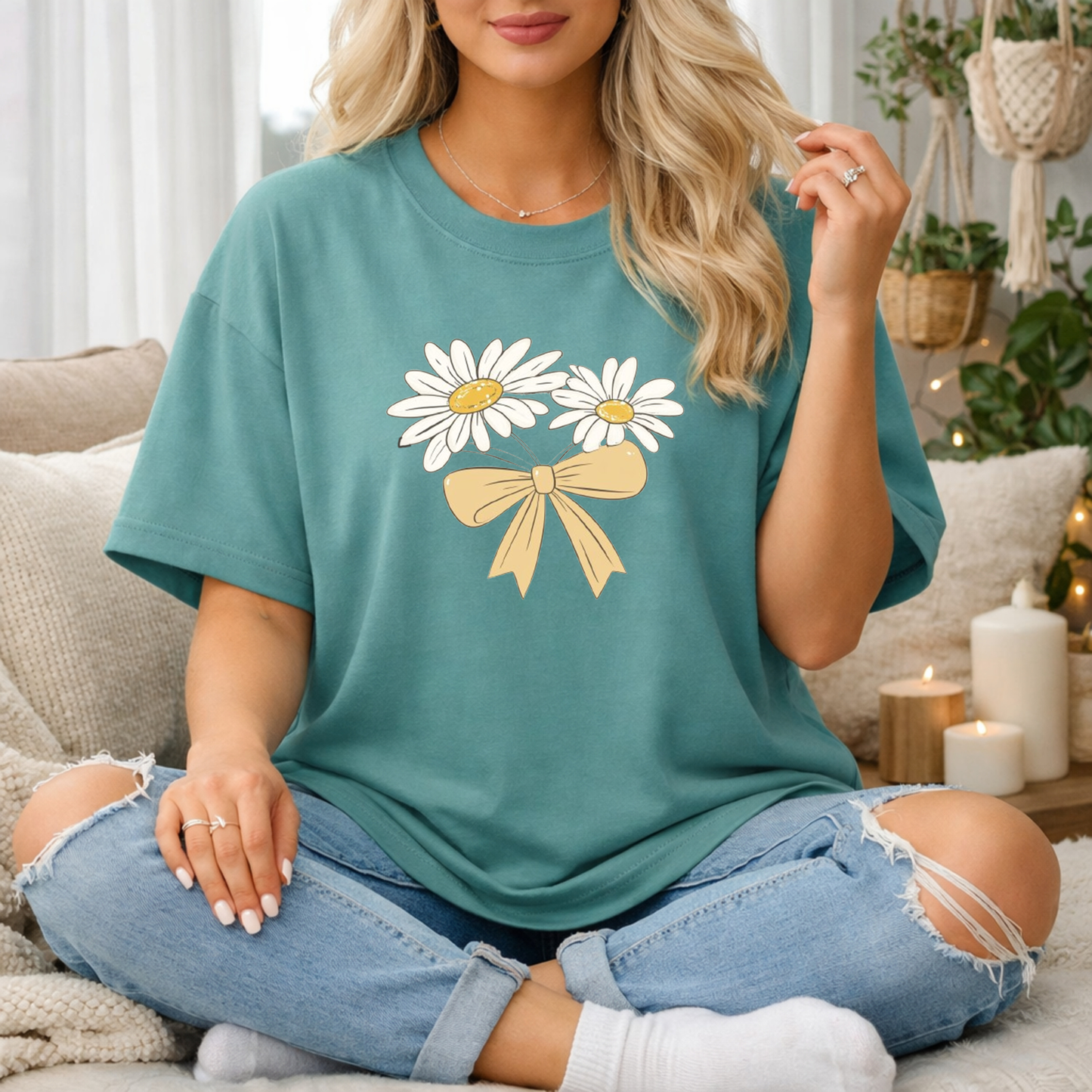 Daisy Bow Premium T Shirt