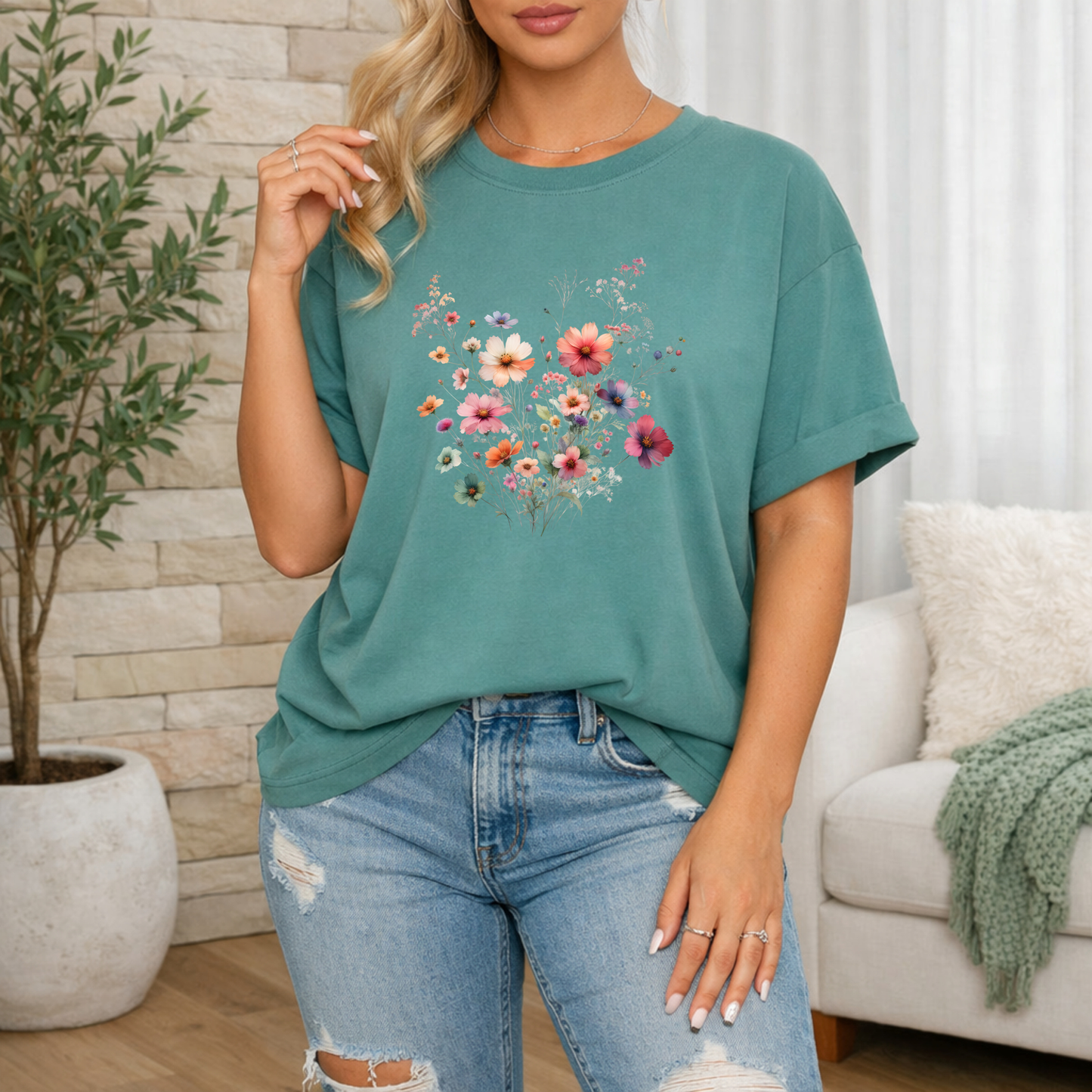 Wildflower Bouquet Premium T Shirt