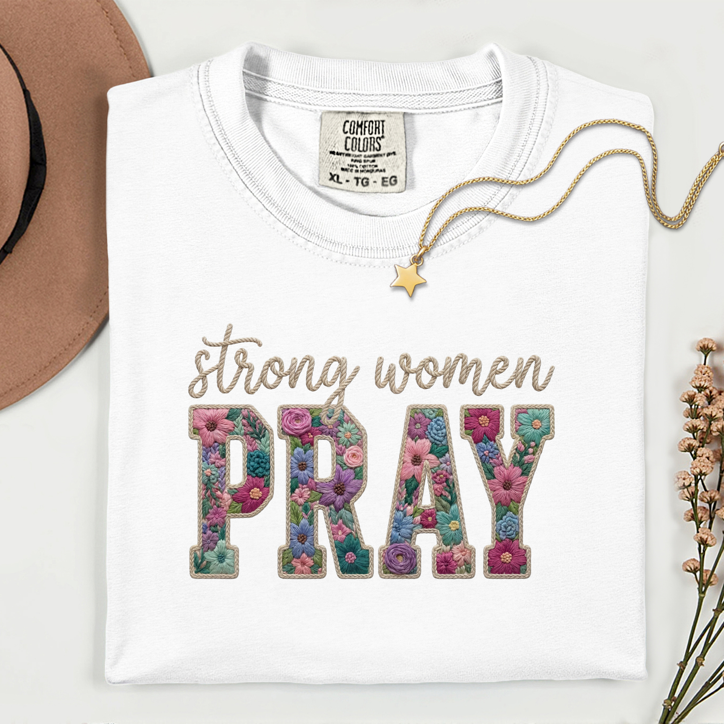 Strong Women Pray Premium T Shirt