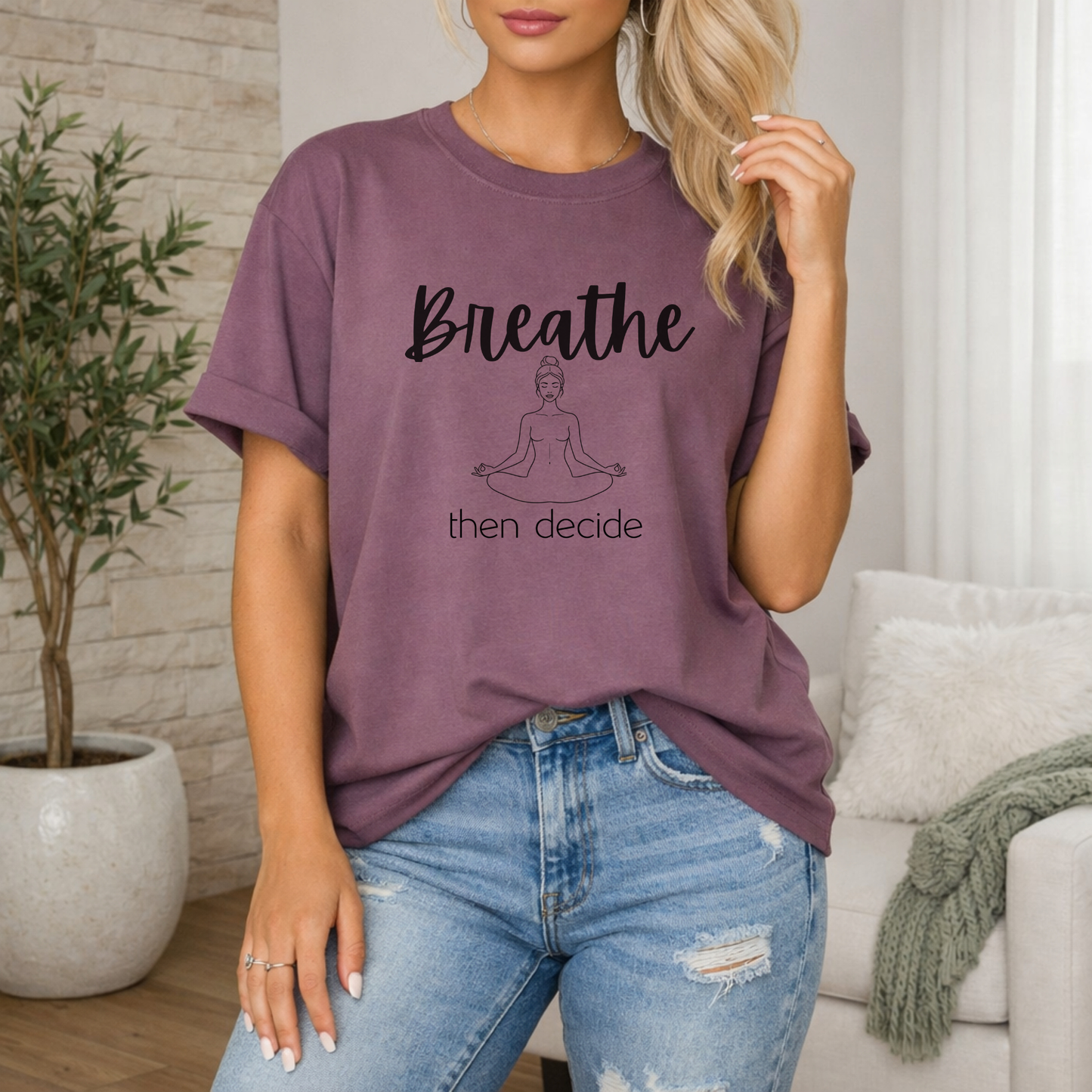 Breathe Then Decide Premium T-shirt