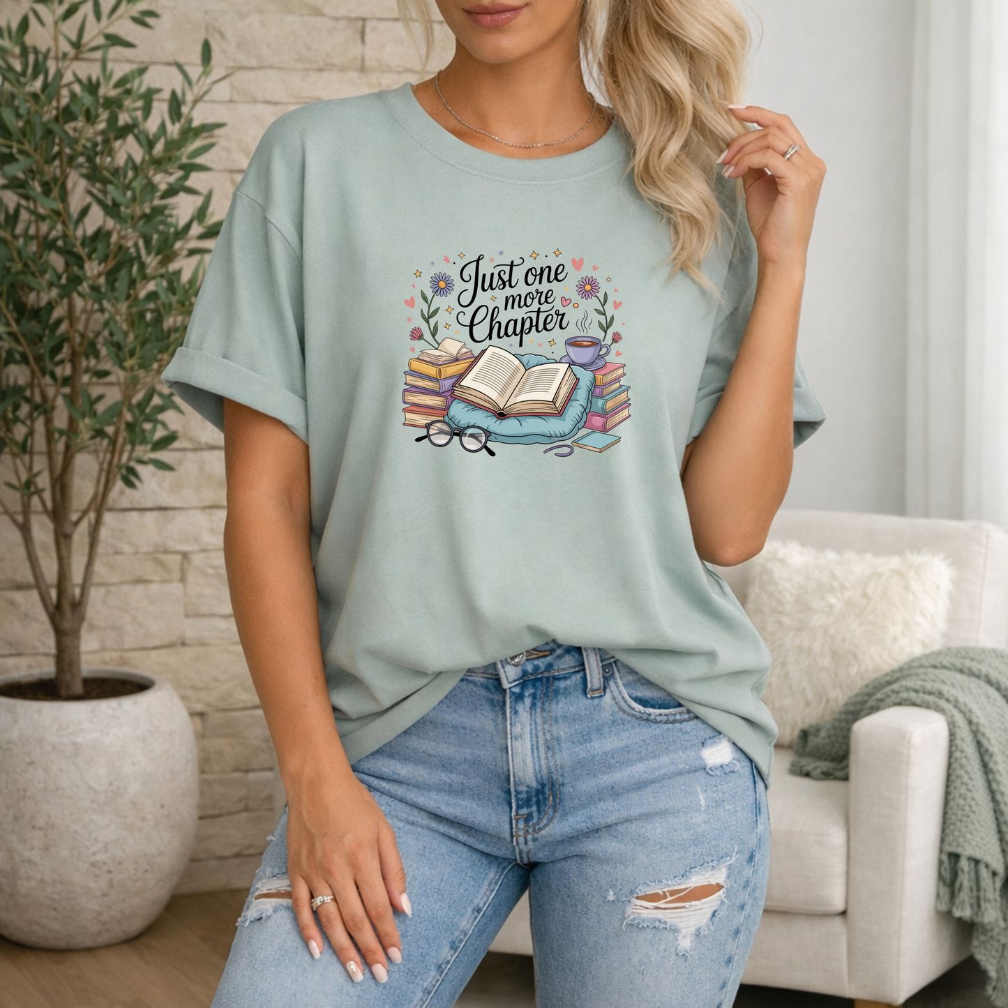 Just One More Chapter Premium T Shirt