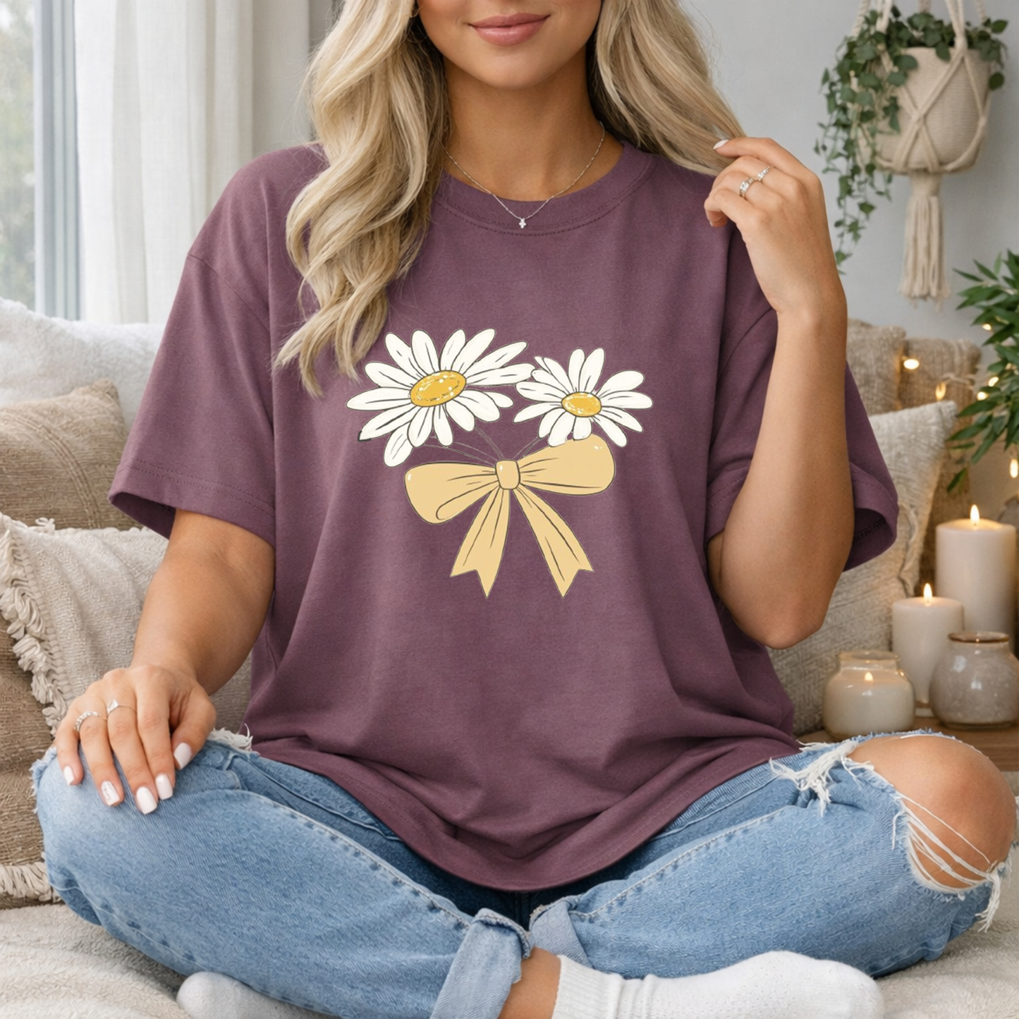 Daisy Bow Premium T Shirt