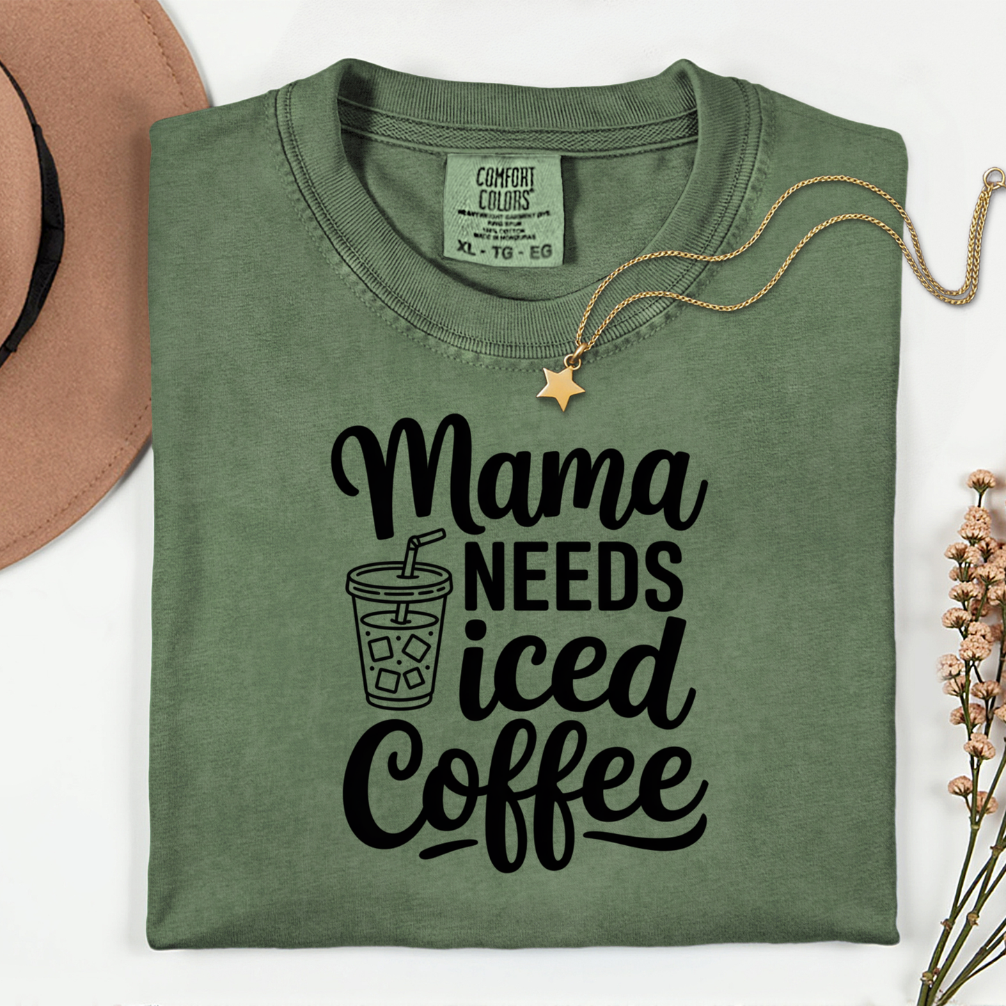 Mama Needs Iced Coffee Premium T Shirt