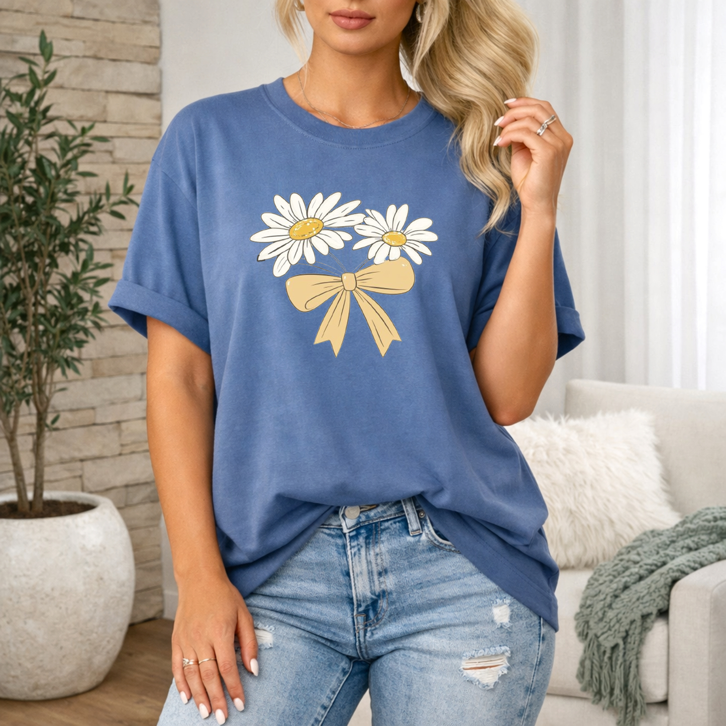 Daisy Bow Premium T Shirt