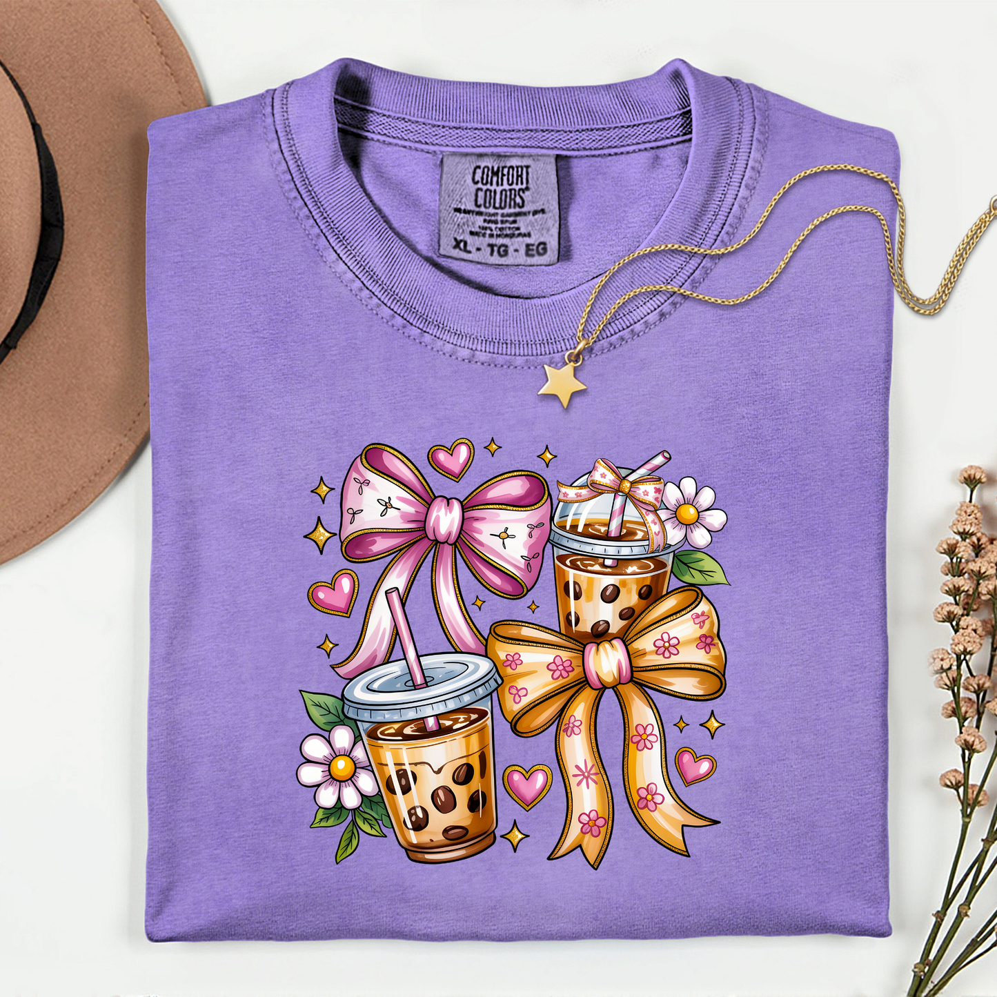 Girly Iced Coffee Premium T Shirt