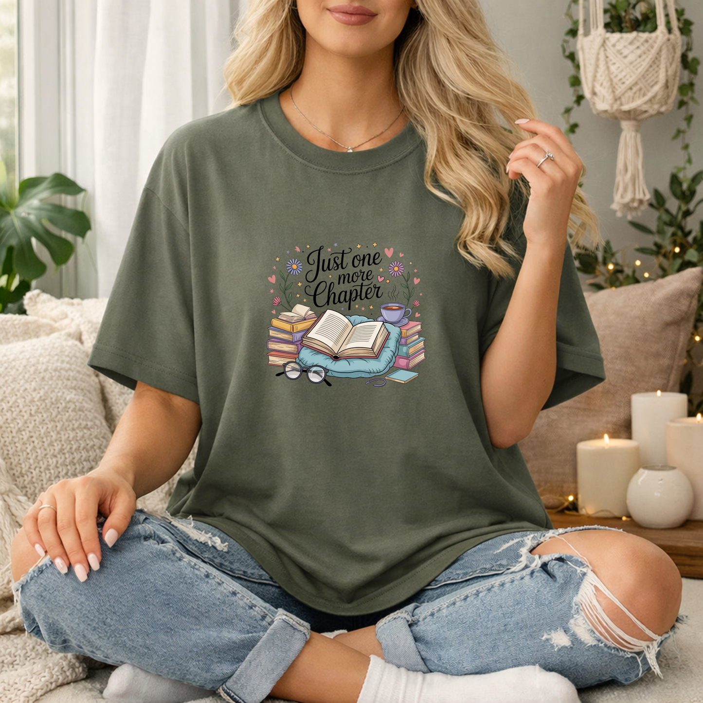 Just One More Chapter Premium T Shirt