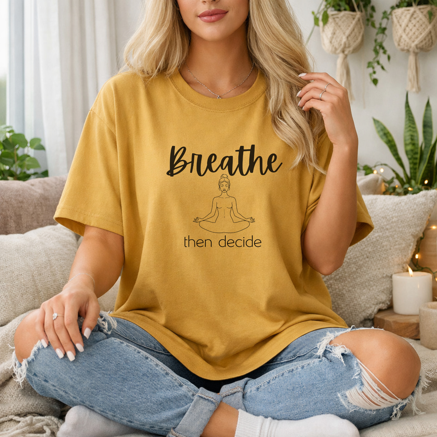 Breathe Then Decide Premium T-shirt