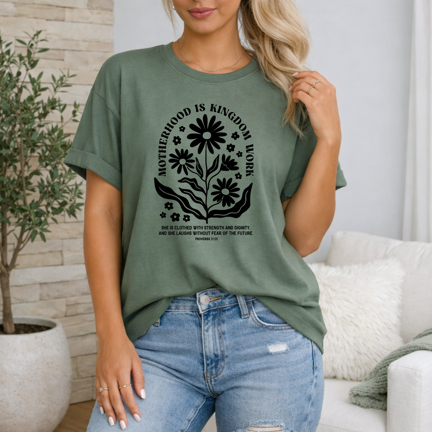 Motherhood Is Kingdom Work Premium T-shirt