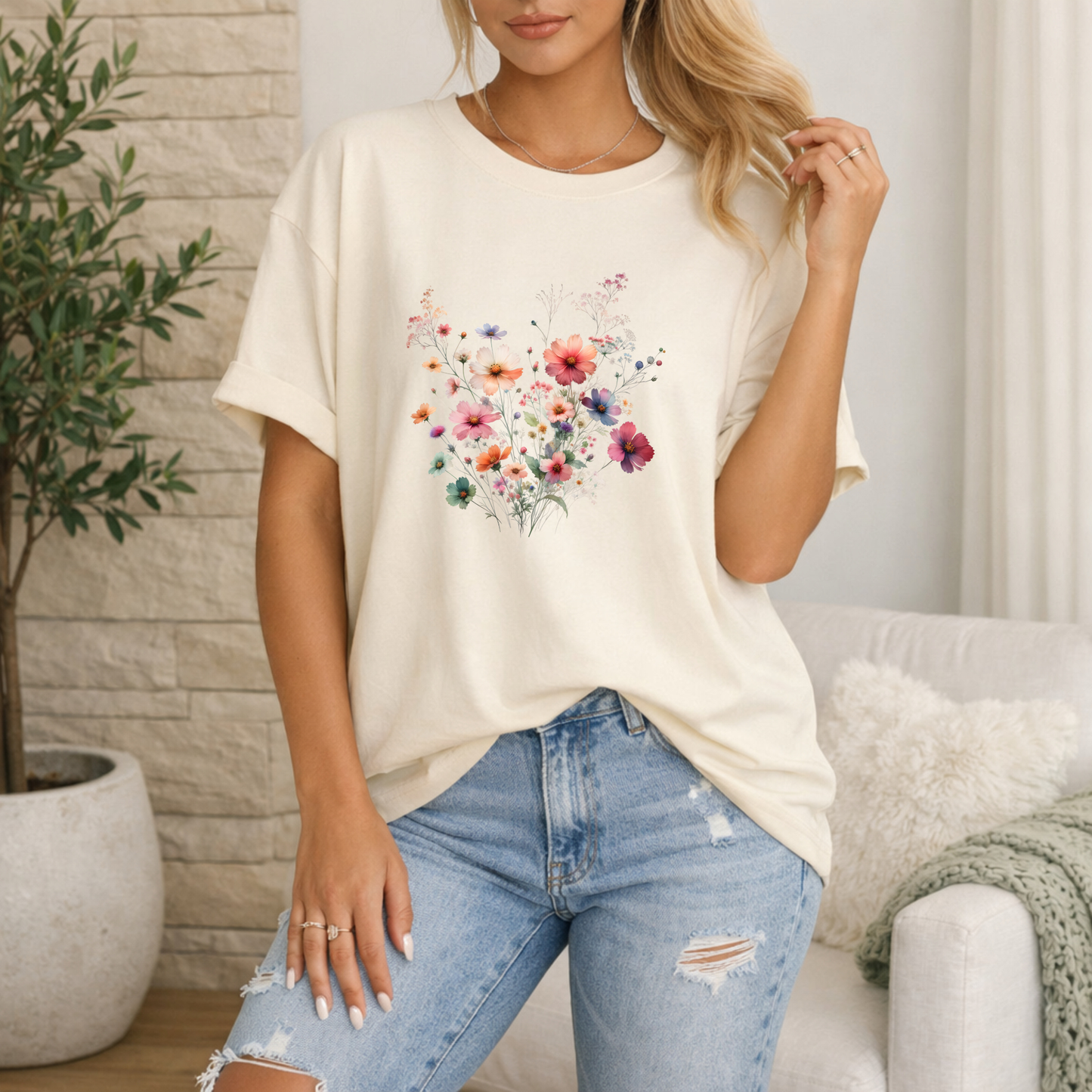 Wildflower Bouquet Premium T Shirt