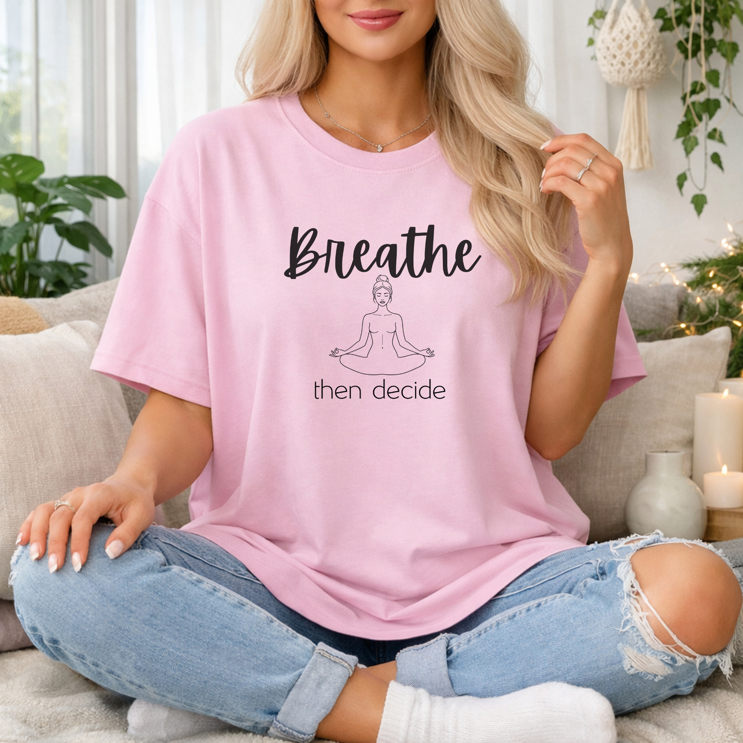 Breathe Then Decide Premium T-shirt