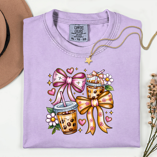 Girly Iced Coffee Premium T Shirt