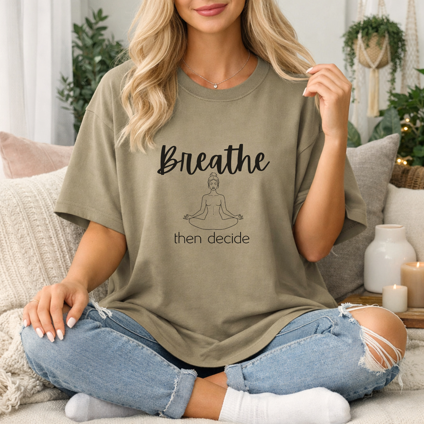 Breathe Then Decide Premium T-shirt