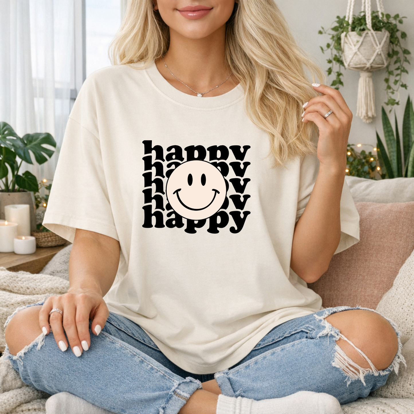 Happy Smiley Premium T Shirt