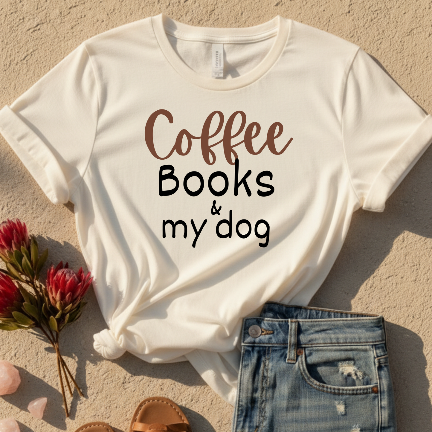 Coffee Books And My Dog T-Shirt