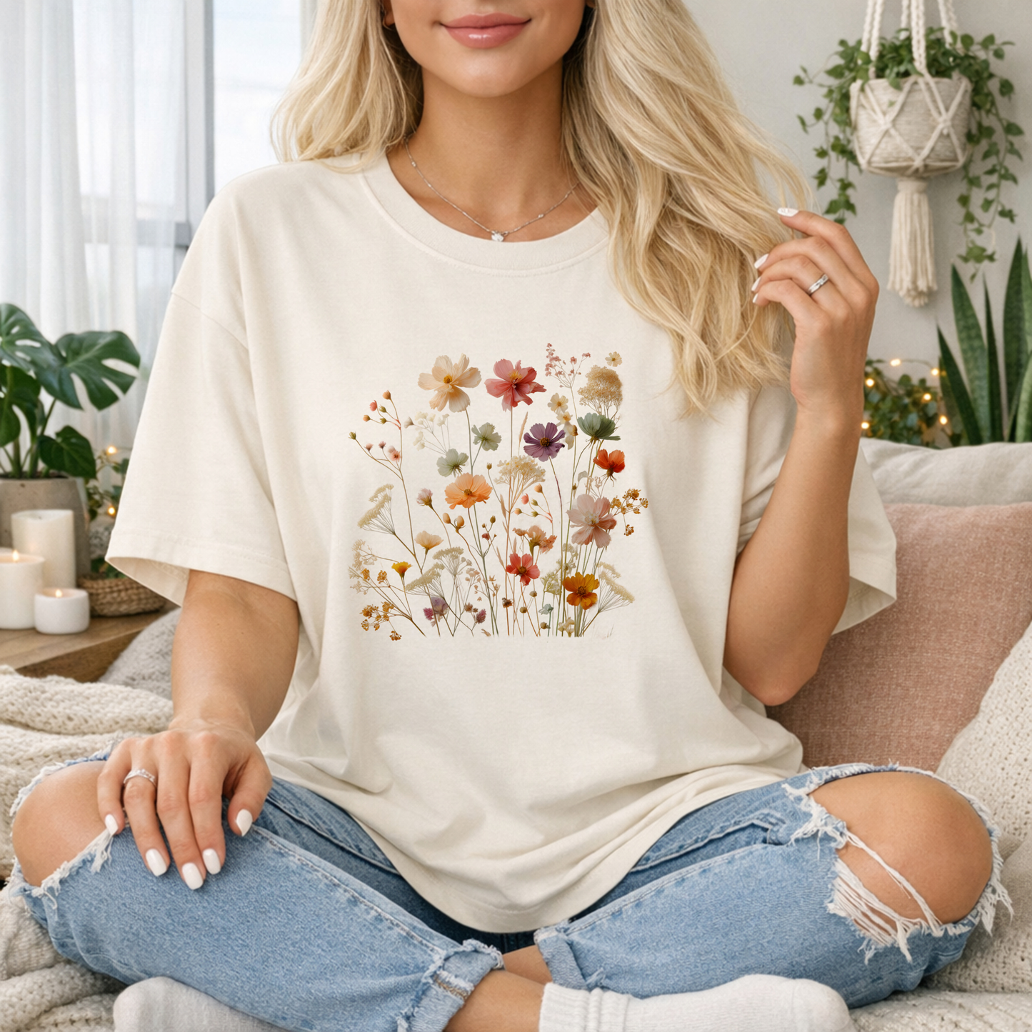 Pastel Wildflower Premium T Shirt