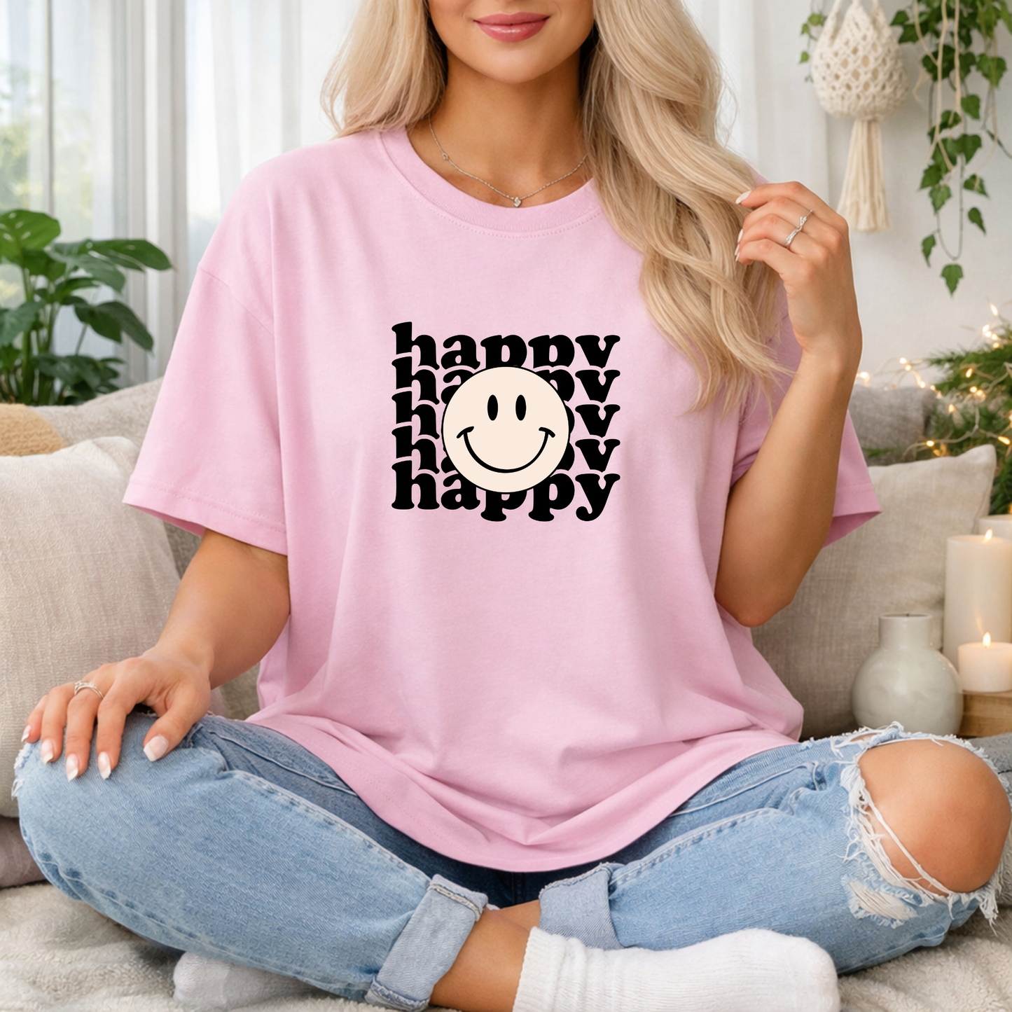 Happy Smiley Premium T Shirt