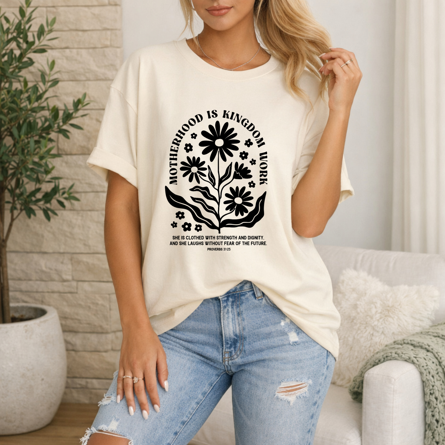 Motherhood Is Kingdom Work Premium T-shirt