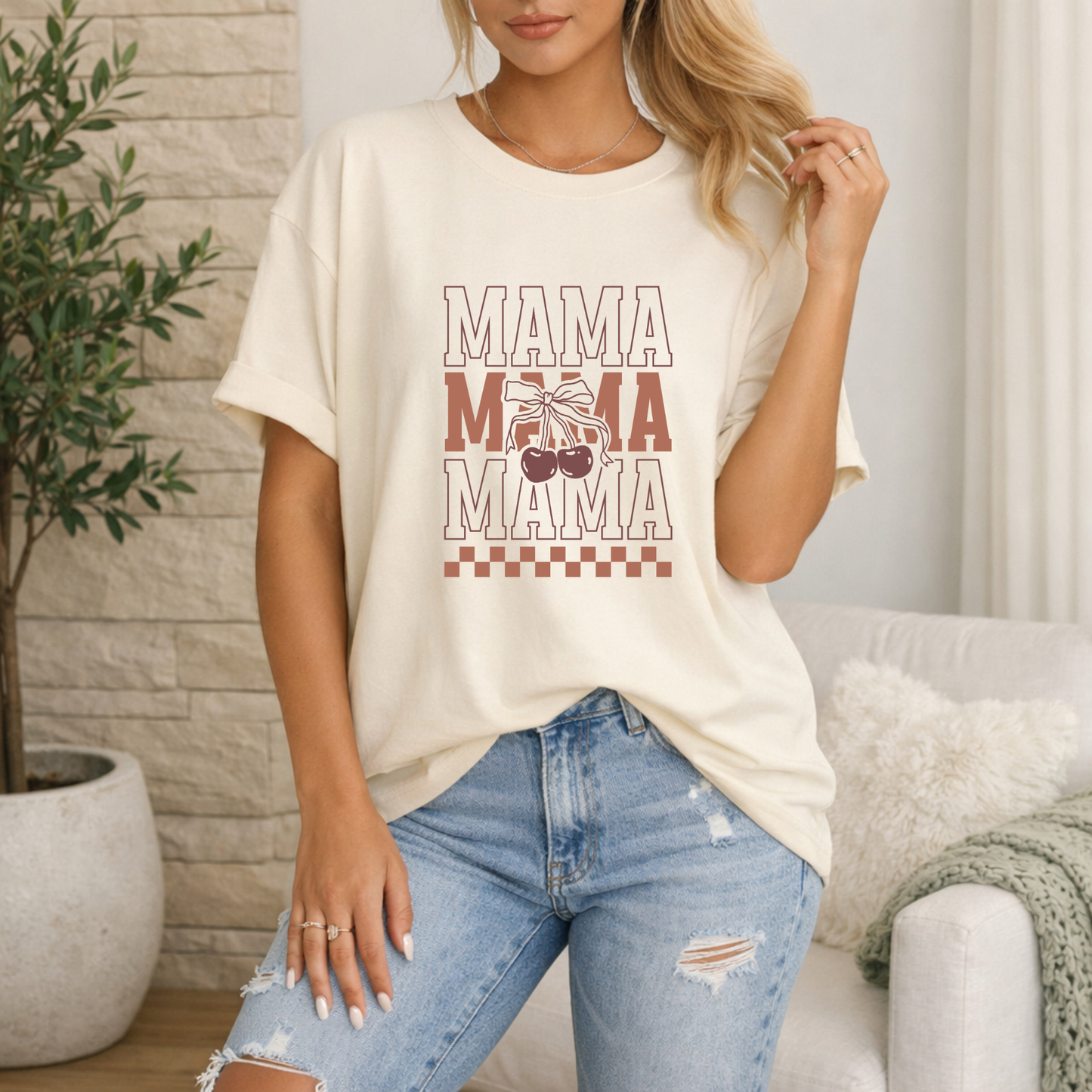 Mama Stacked Premium T Shirt