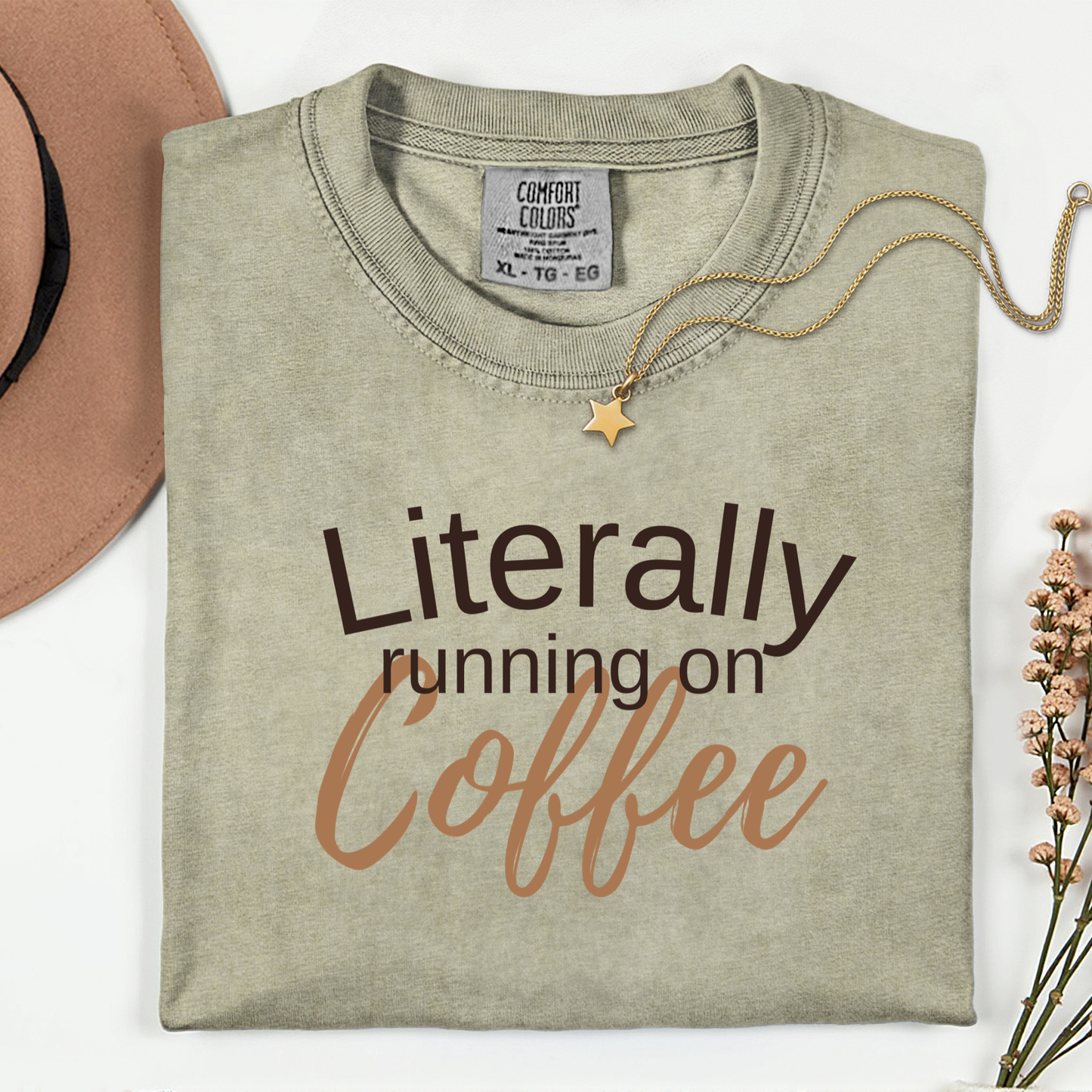 Literally Running On Coffee Premium T-shirt