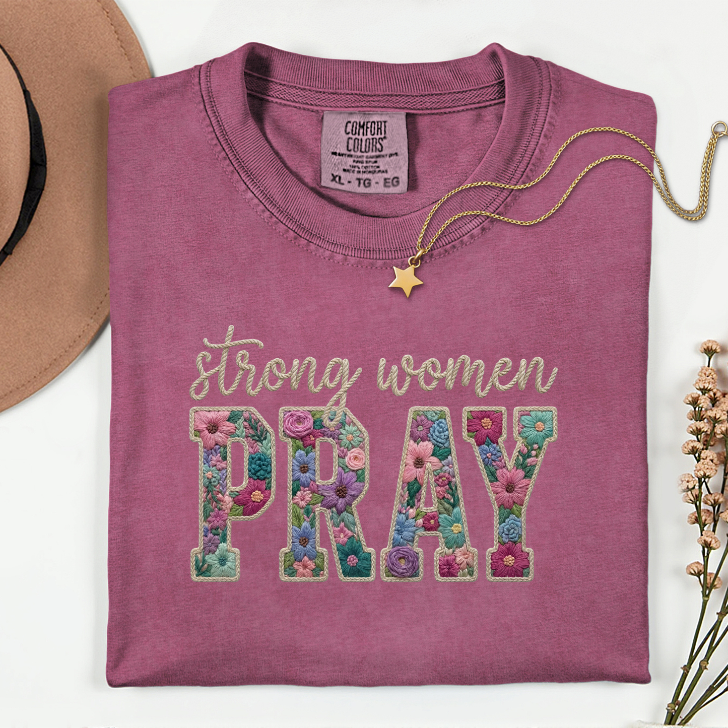 Strong Women Pray Premium T Shirt