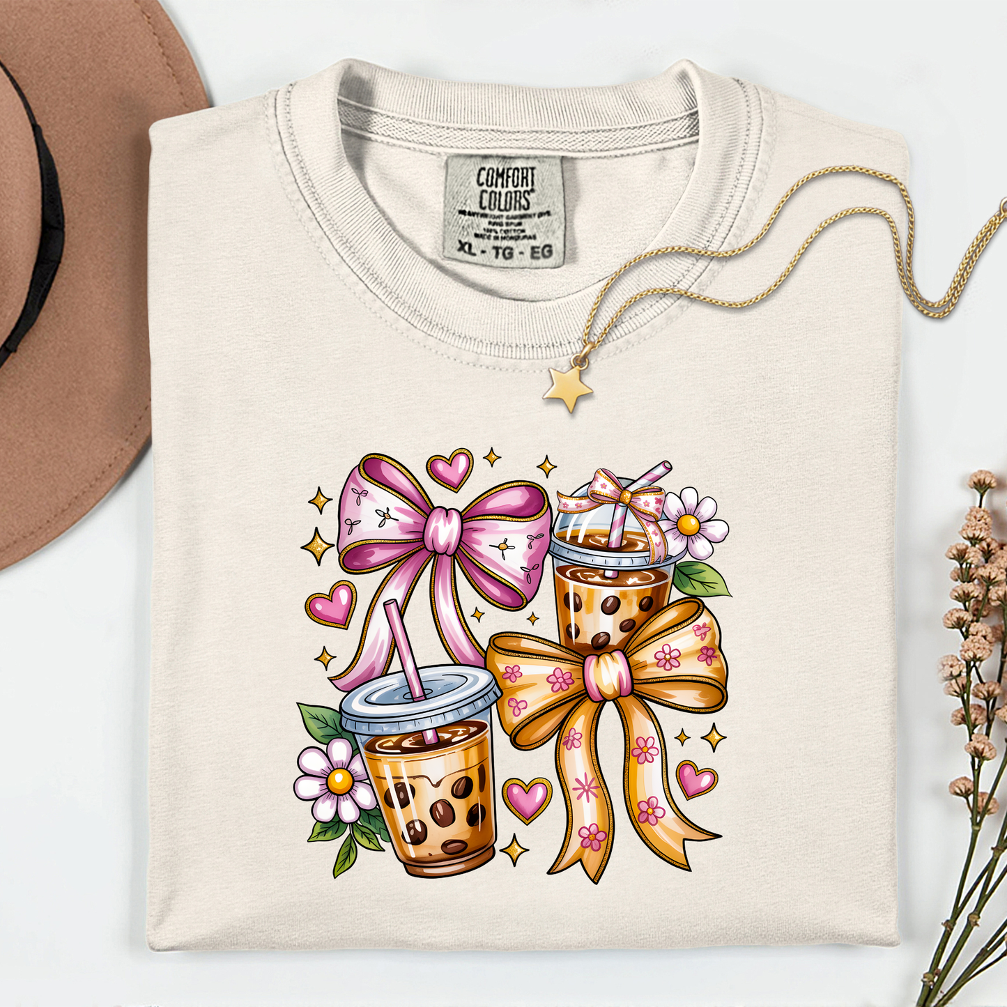 Girly Iced Coffee Premium T Shirt