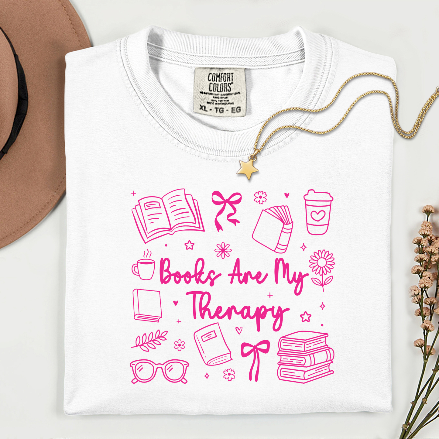 Books Are My Therapy Premium T Shirt