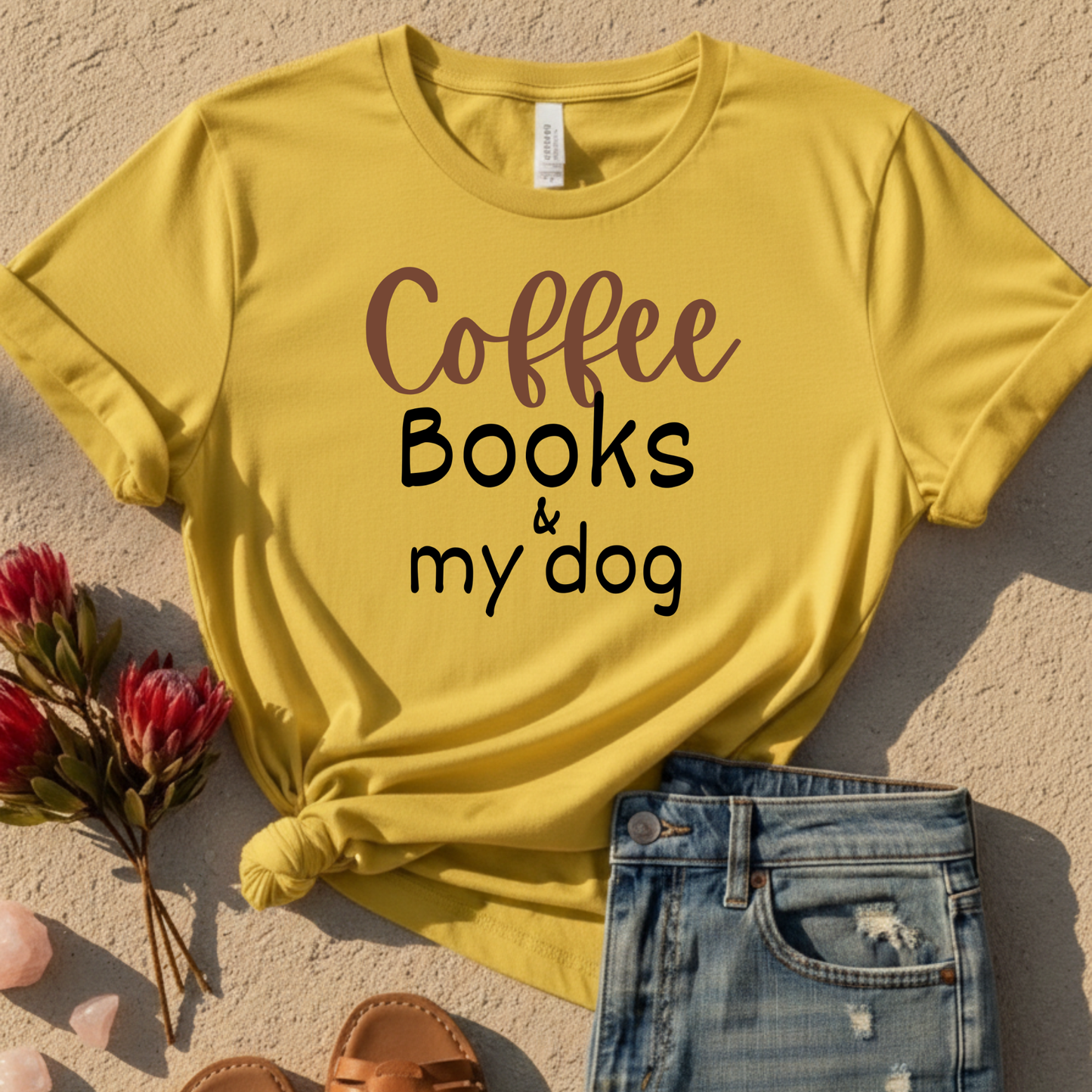 Coffee Books And My Dog T-Shirt