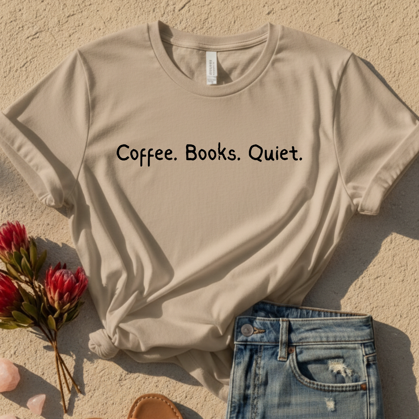Coffee Books Quiet T-Shirt