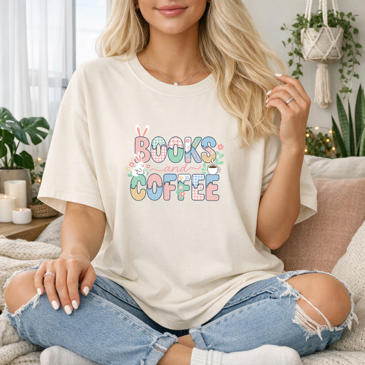 Books and Coffee Premium T Shirt