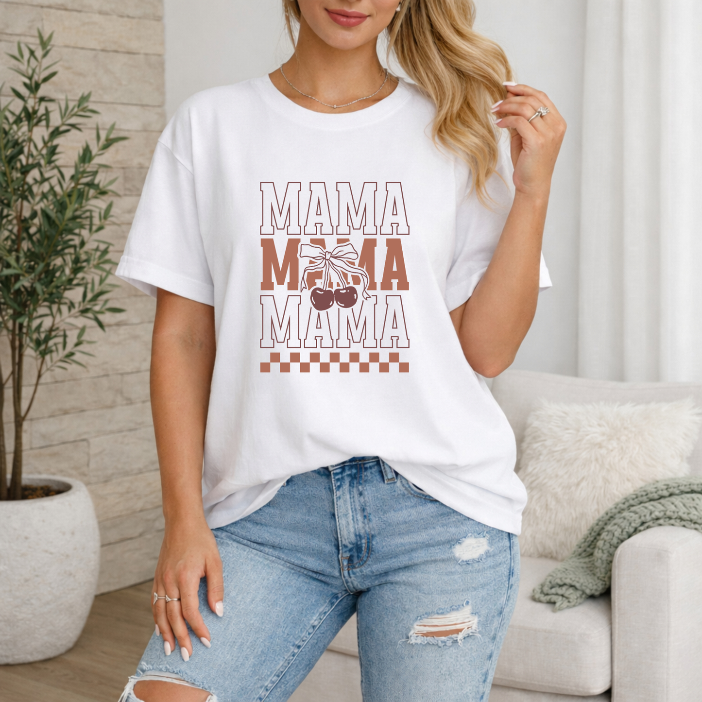 Mama Stacked Premium T Shirt