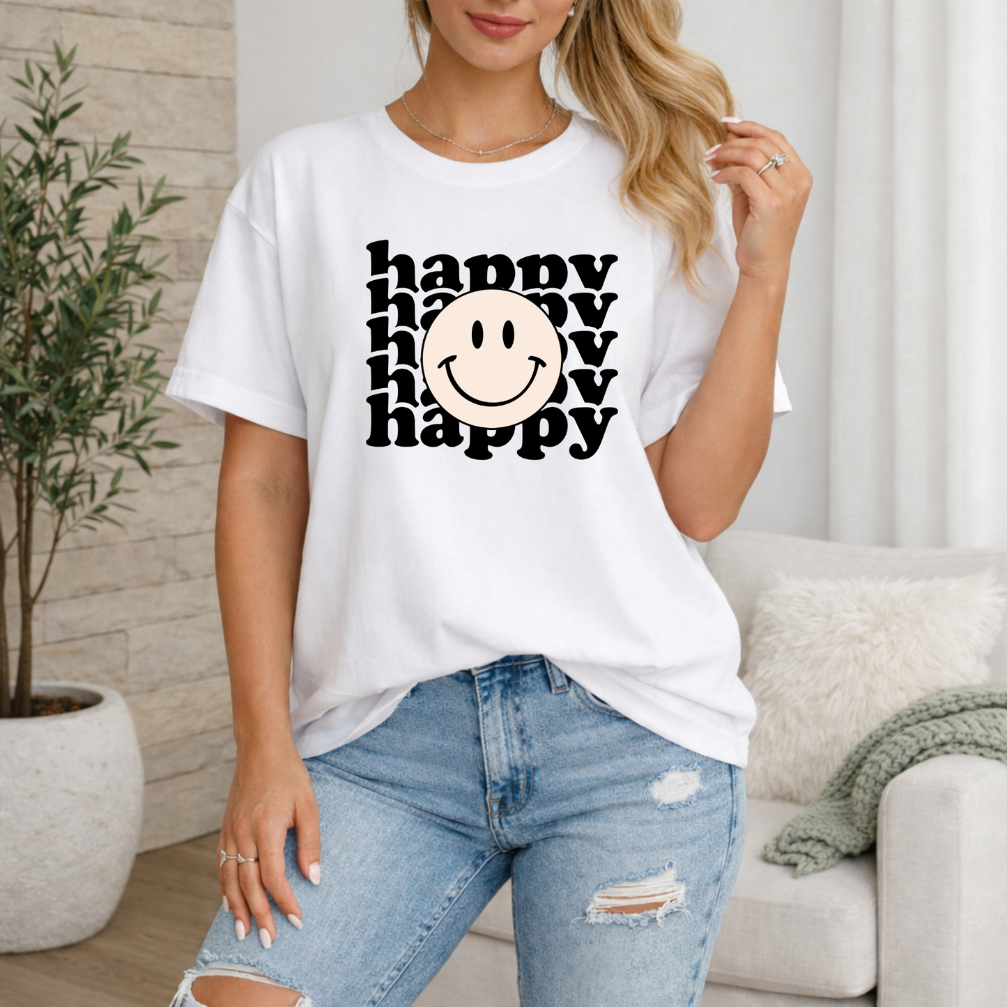 Happy Smiley Premium T Shirt