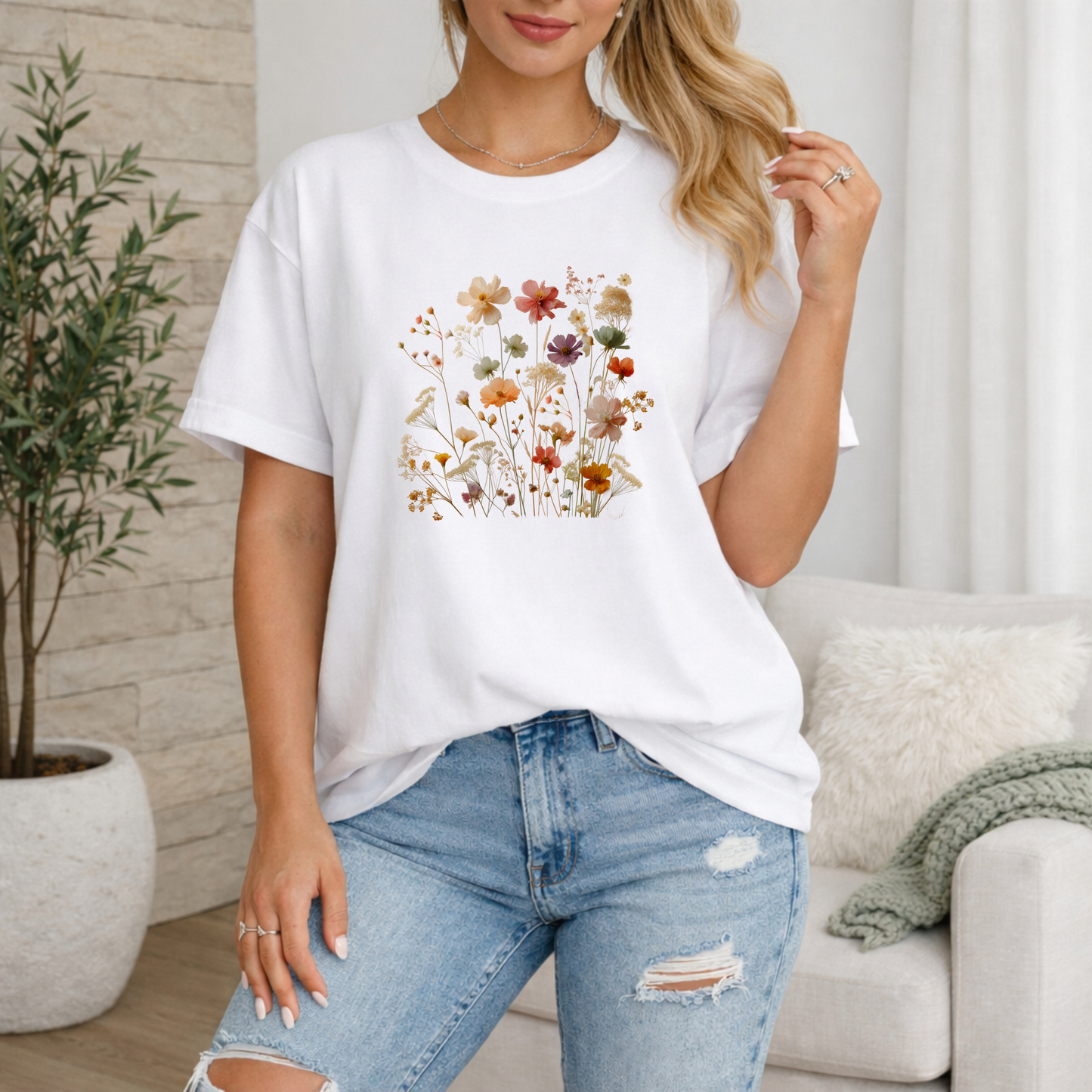 Pastel Wildflower Premium T Shirt