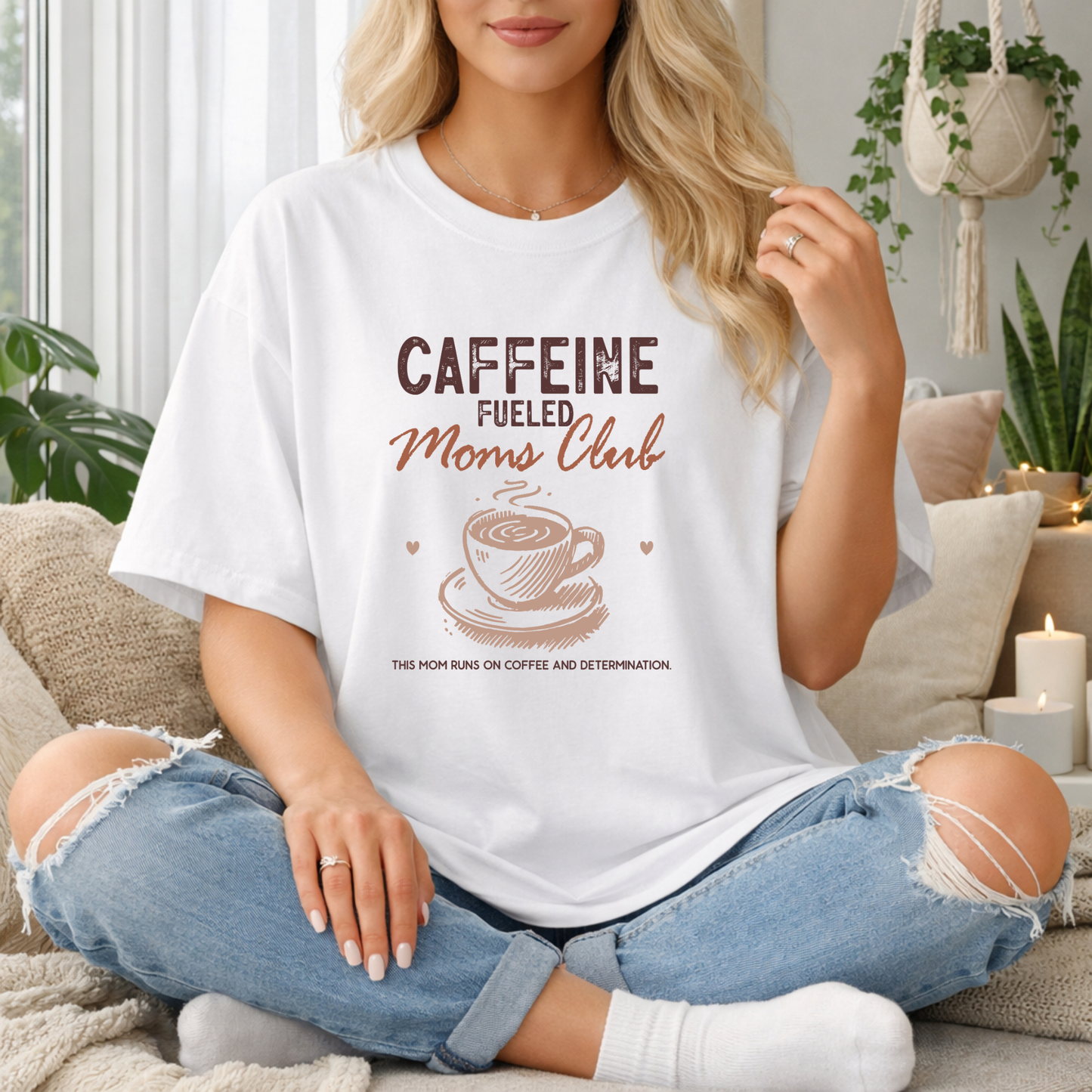 Caffeine Fuelled Moms Club T-shirt