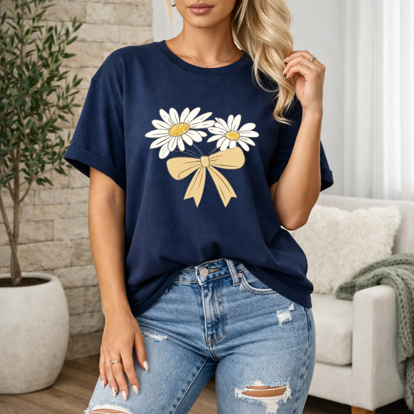 Daisy Bow Premium T Shirt