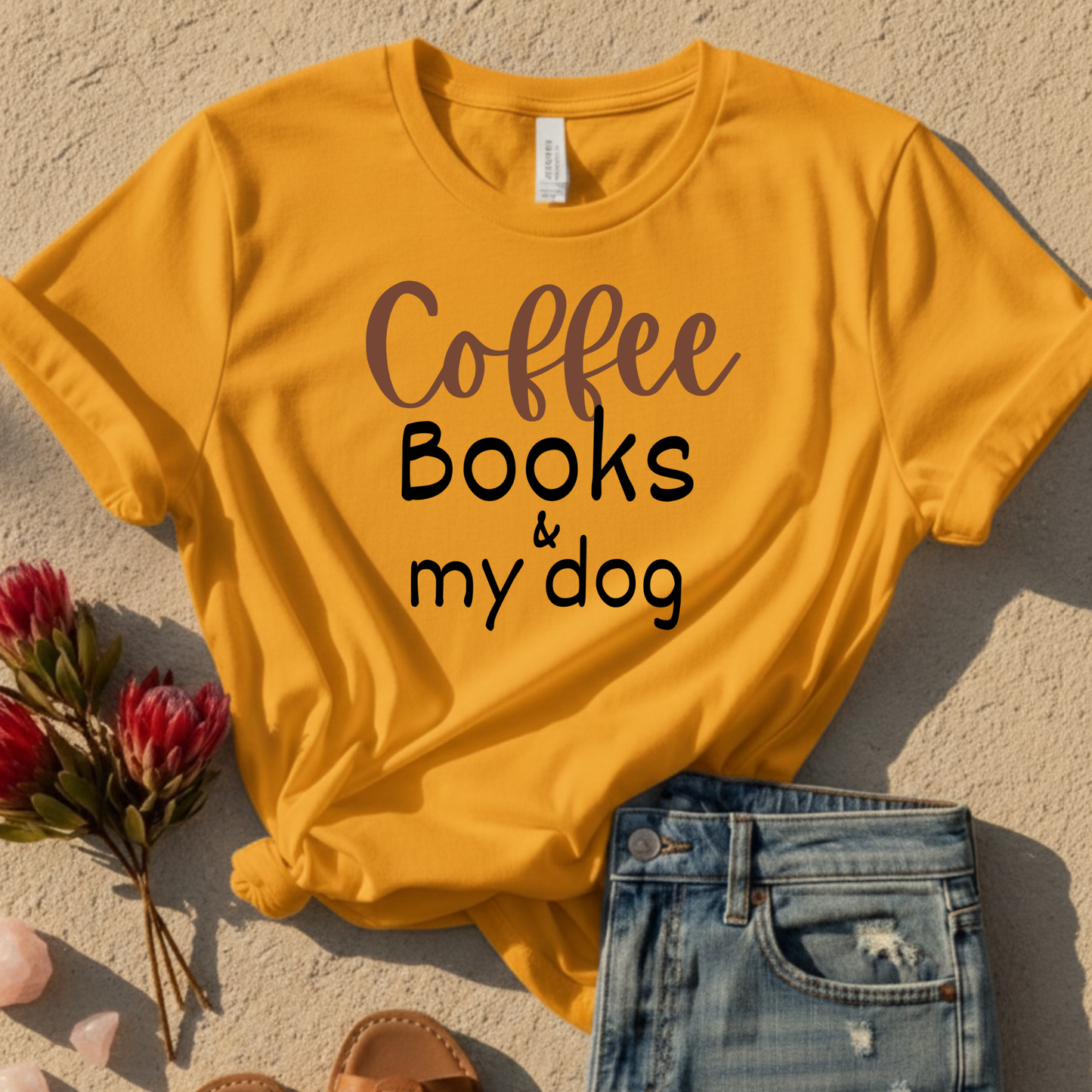 Coffee Books And My Dog T-Shirt