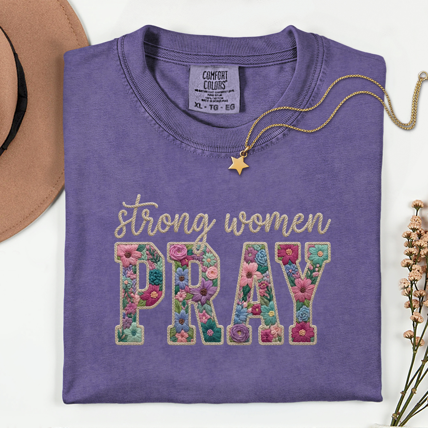 Strong Women Pray Premium T Shirt