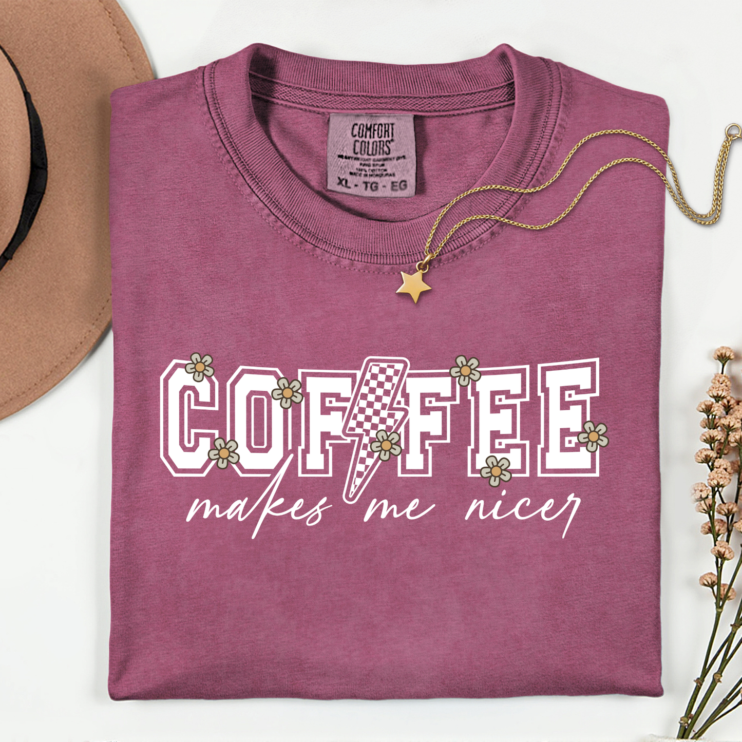 Coffee Makes Me Nicer Premium T Shirt
