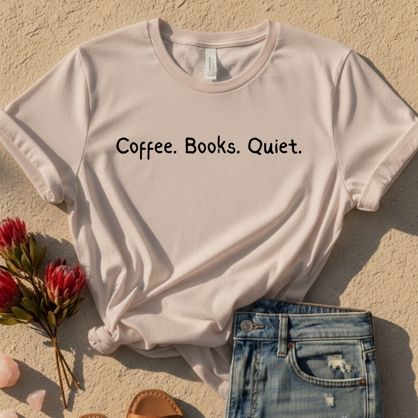 Coffee Books Quiet T-Shirt
