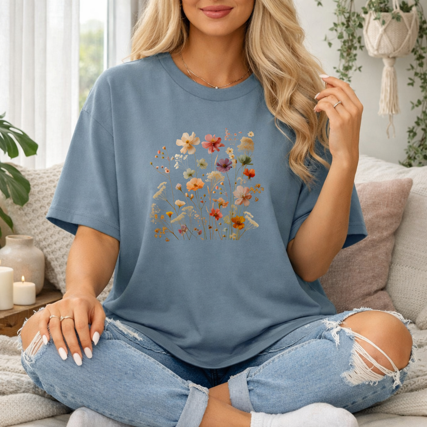 Pastel Wildflower Premium T Shirt