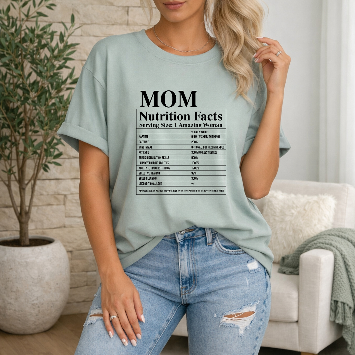 Mum Nutrition Facts Premium T Shirt