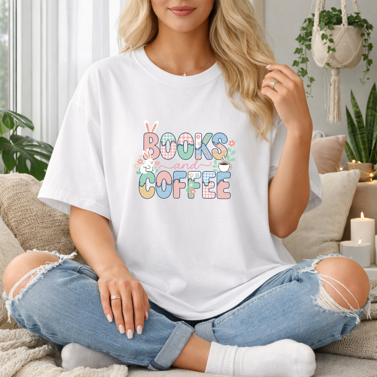 Books and Coffee Premium T Shirt