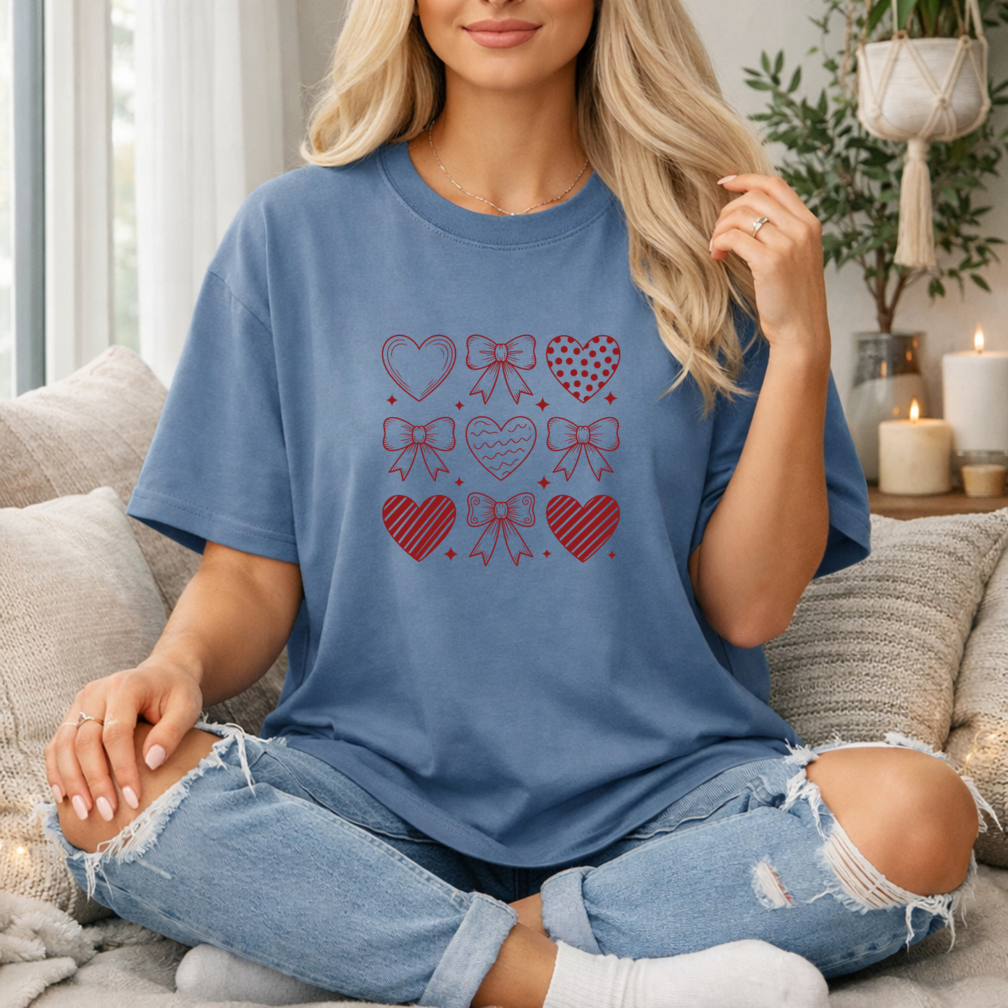 Heart and Bow Premium T Shirt