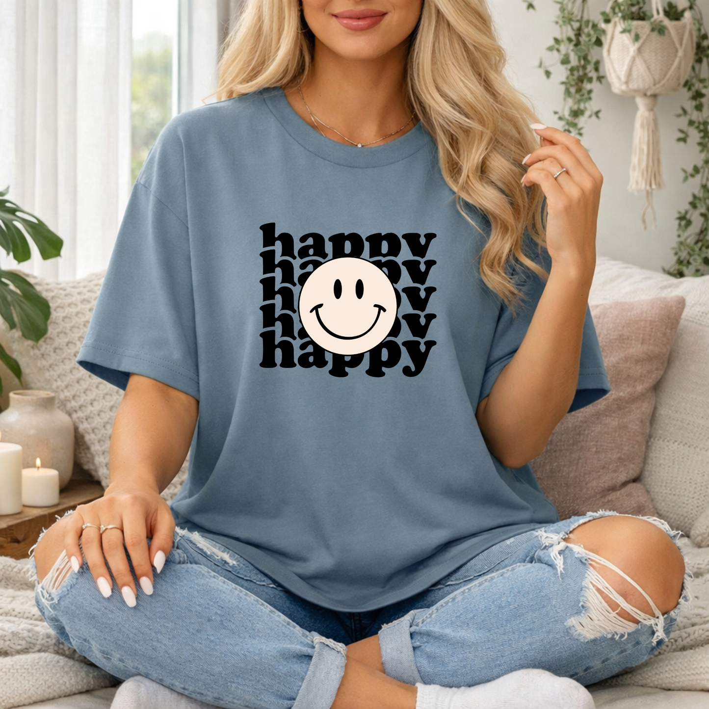 Happy Smiley Premium T Shirt