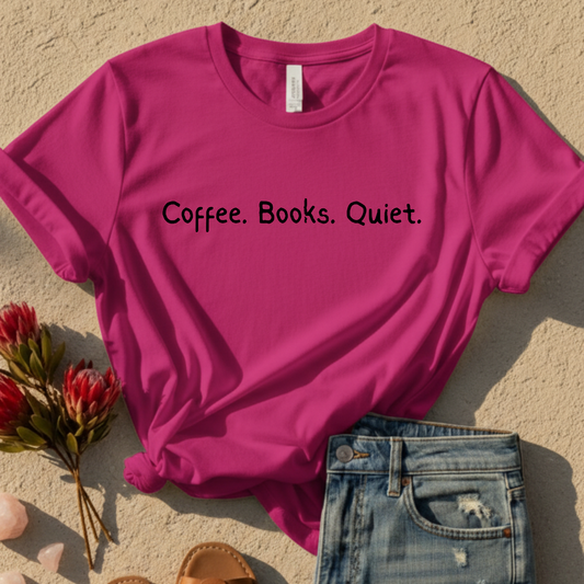 Coffee Books Quiet T-Shirt