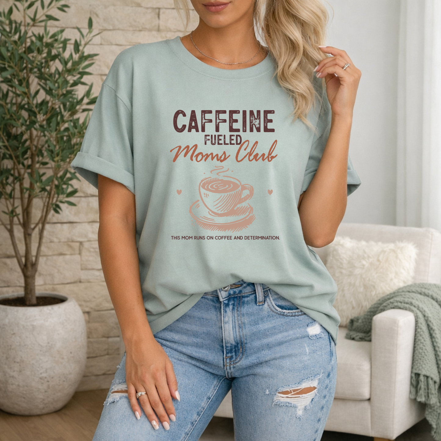 Caffeine Fuelled Moms Club T-shirt