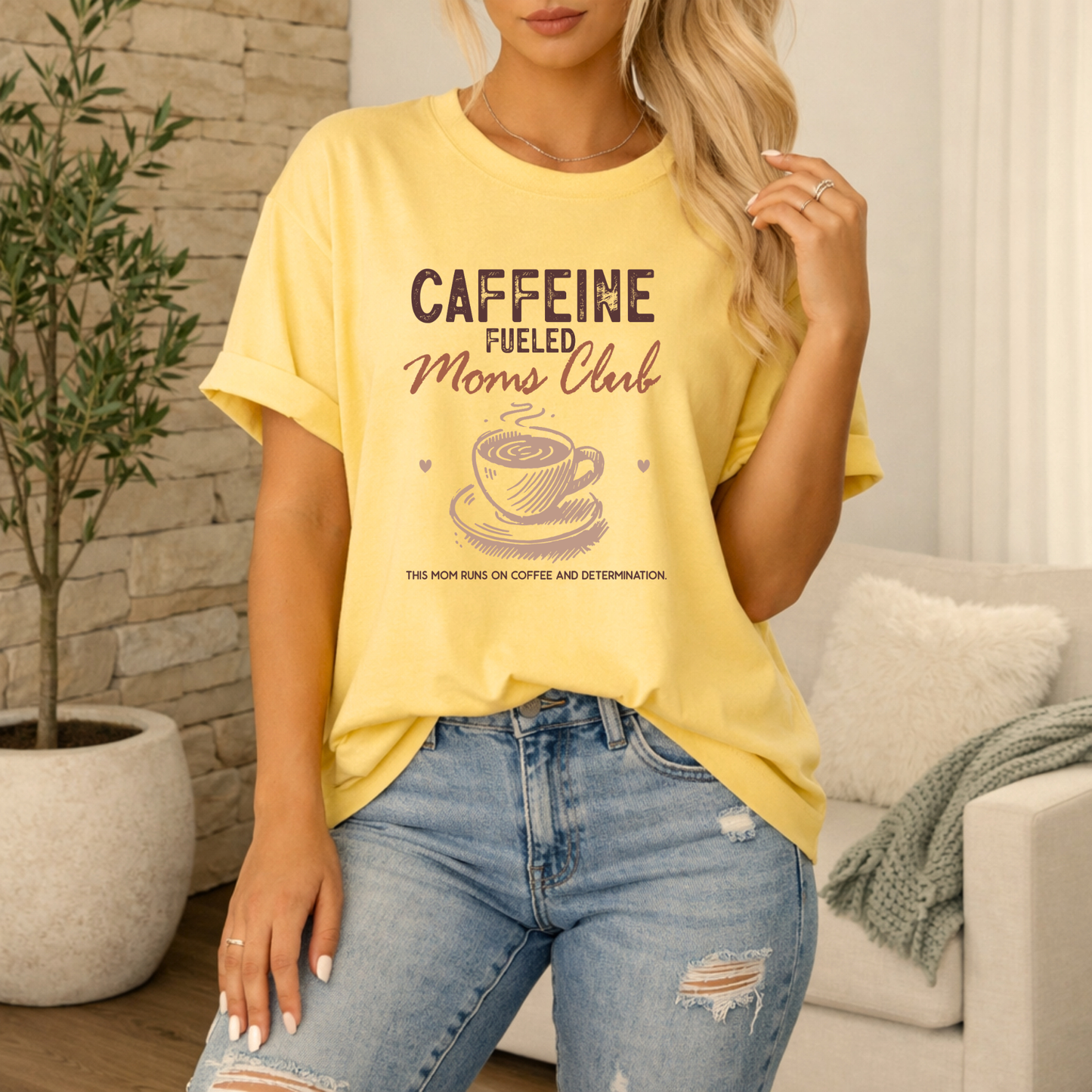 Caffeine Fuelled Moms Club T-shirt